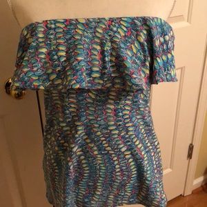 Lilly Pulitzer Ruffled Tube Top